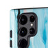 Aqua Blue Marble Ink Galaxy S25 Ultra Impact Case